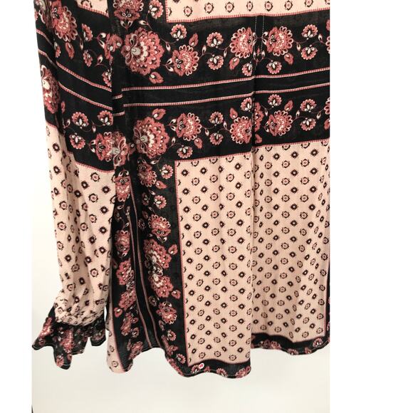 Free People Changing Times Printed Tunic Blouse S Tea - Picture 7 of 8